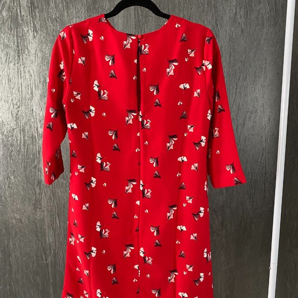 Banana Republic Straight Patterned Red Dress - Picture 2 of 5